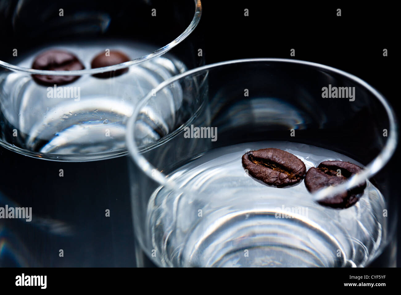 glass of sambuca with coffee beans Stock Photo Alamy