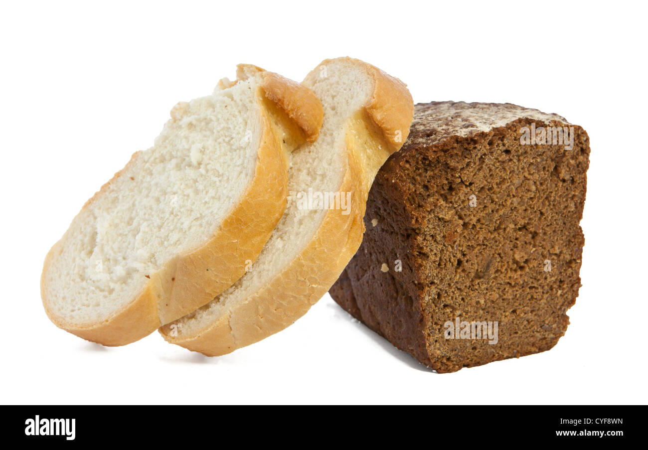 The bread isolated on the white background Stock Photo - Alamy
