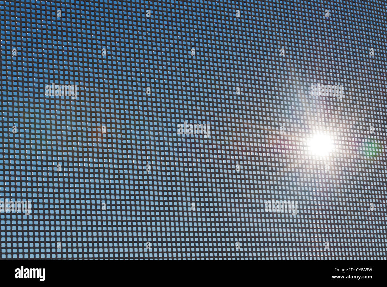 Gray grid on the sun bekgraunde Stock Photo