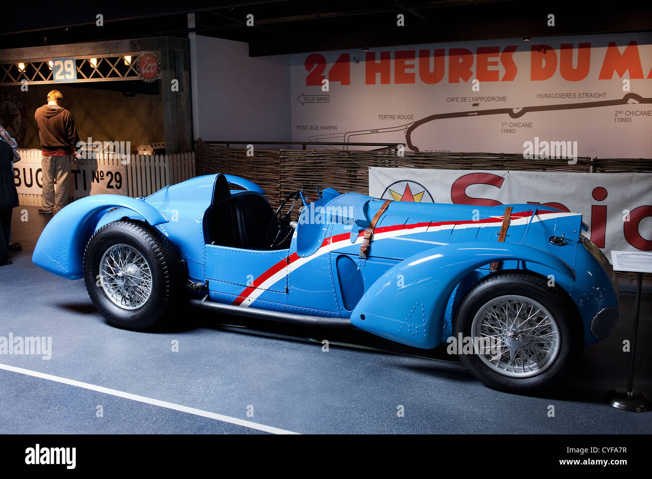The 1937 Delahaye Type 145 V-12 Grand Prix at the The Mullin Automotive Museum in Oxnard California Stock Photo