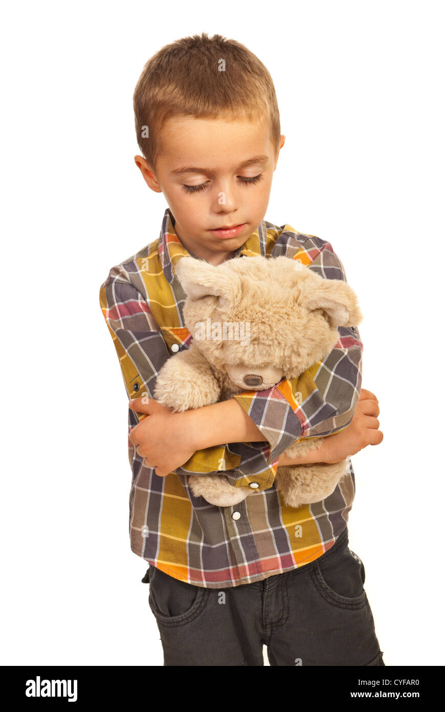 holding a teddy bear