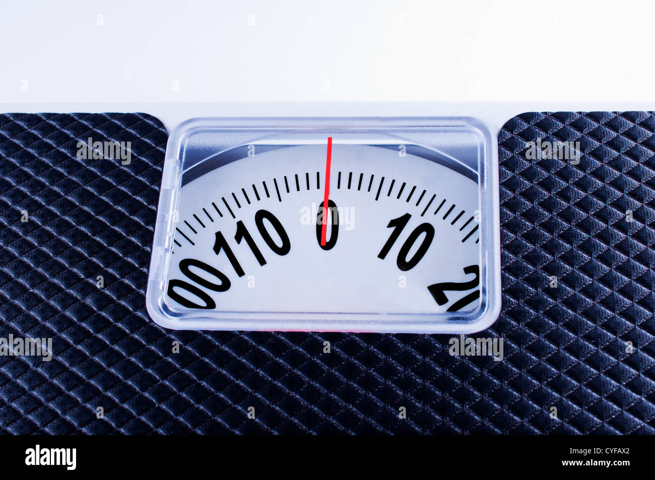 Bathroom Scale close up on wite background Stock Photo