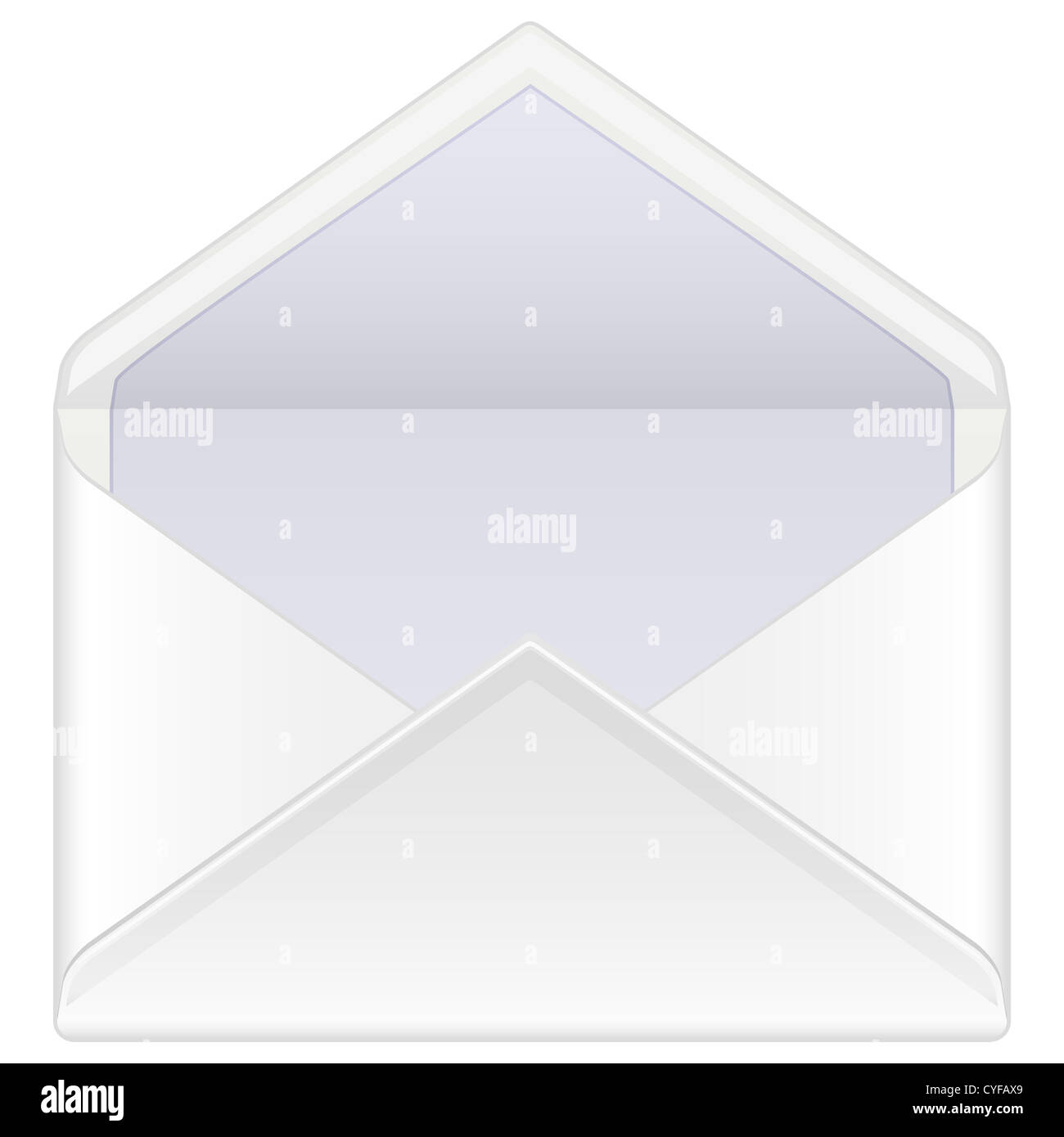 Open mail icon on a white background. Vector illustration Stock Photo ...