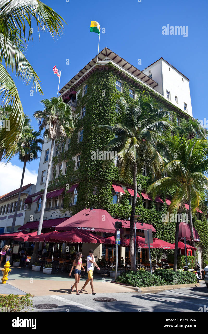 Van Dyke Cafe, Lincoln Road, South Beach, Miami Beach, Florida, USA Stock Photo