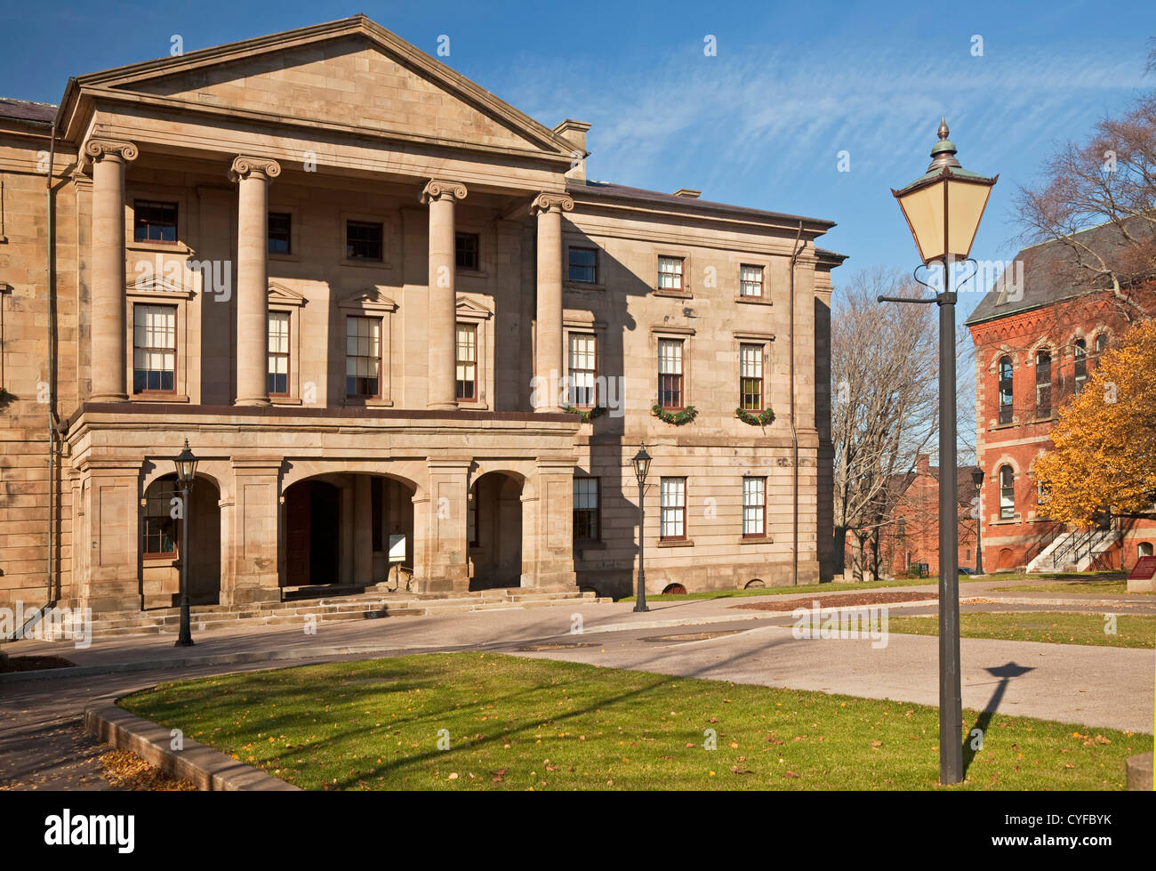 Province House in downtown Charlottetown, Prince Edward Island Stock