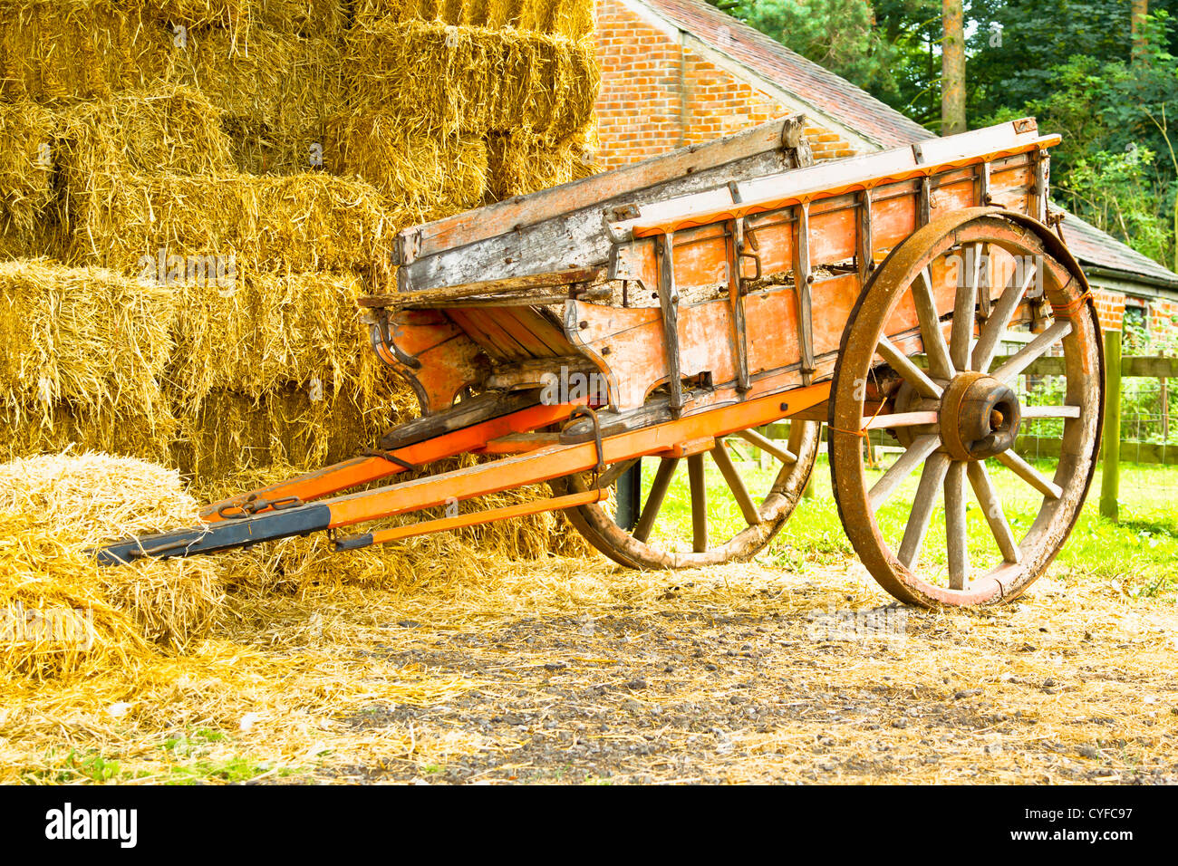 An old horse drawn cart Stock Photo