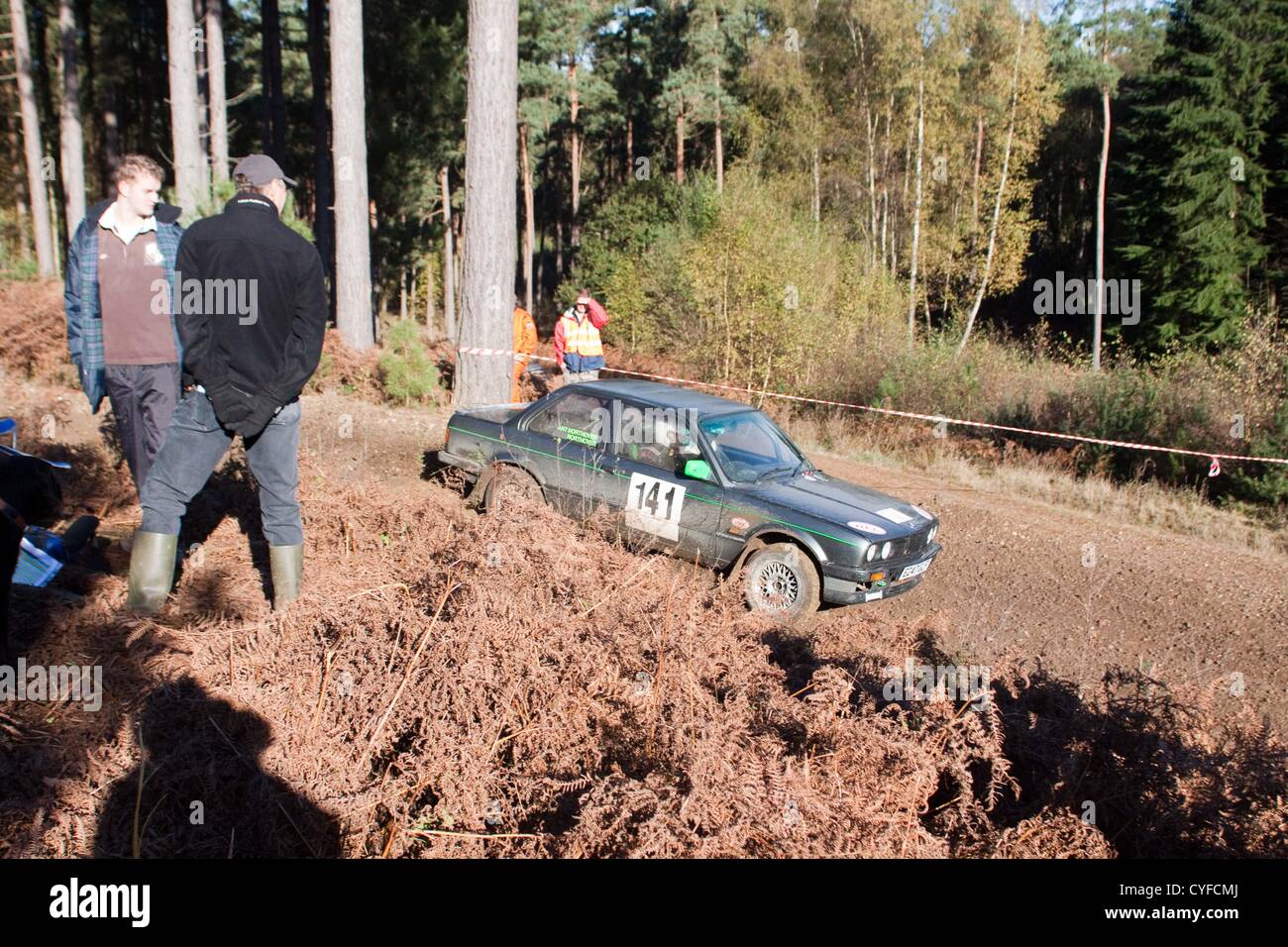 Cars competing in the Tempest Rally which is a forest based multi-venue ...