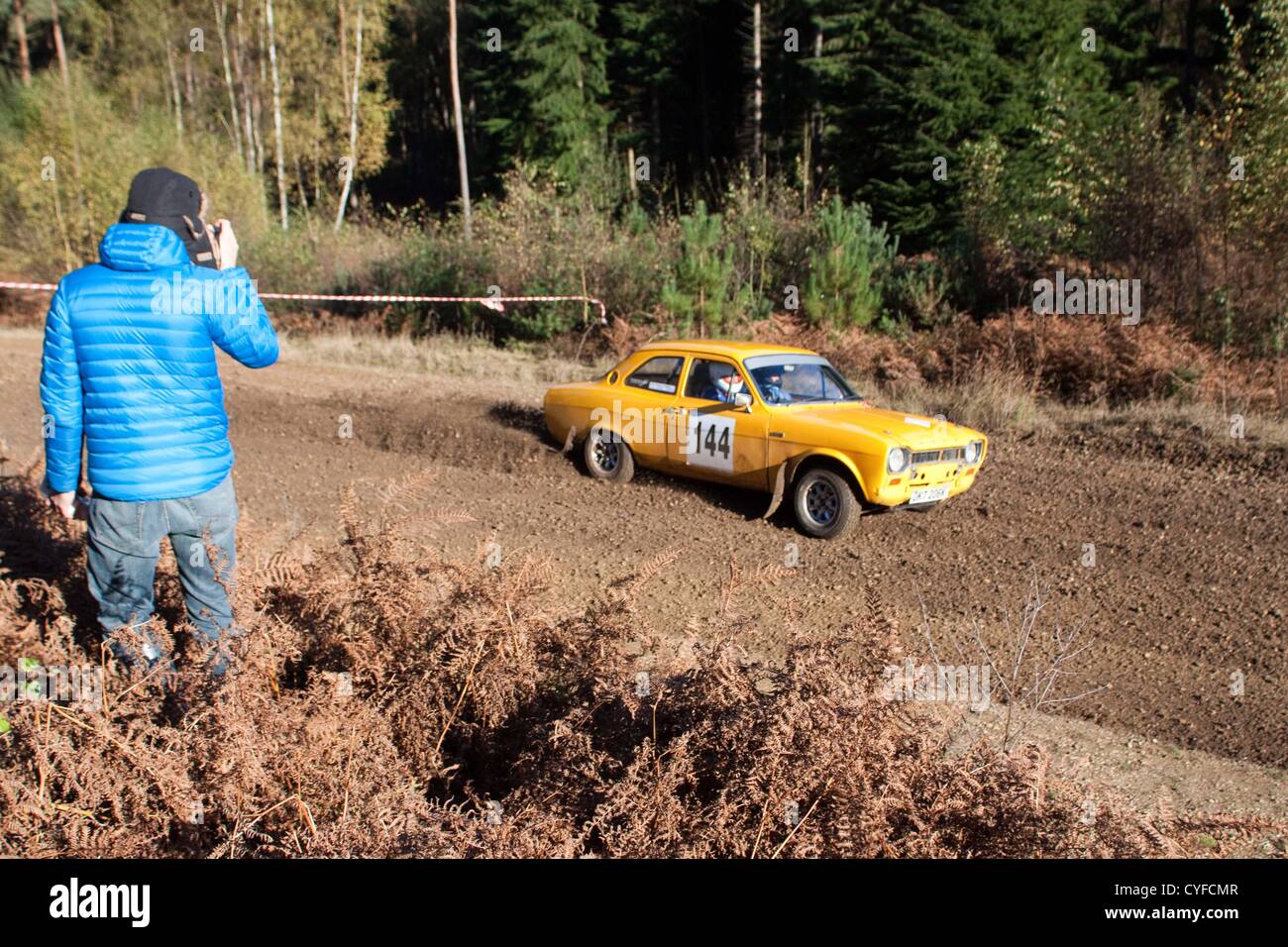 Cars competing in the Tempest Rally which is a forest based multi-venue ...
