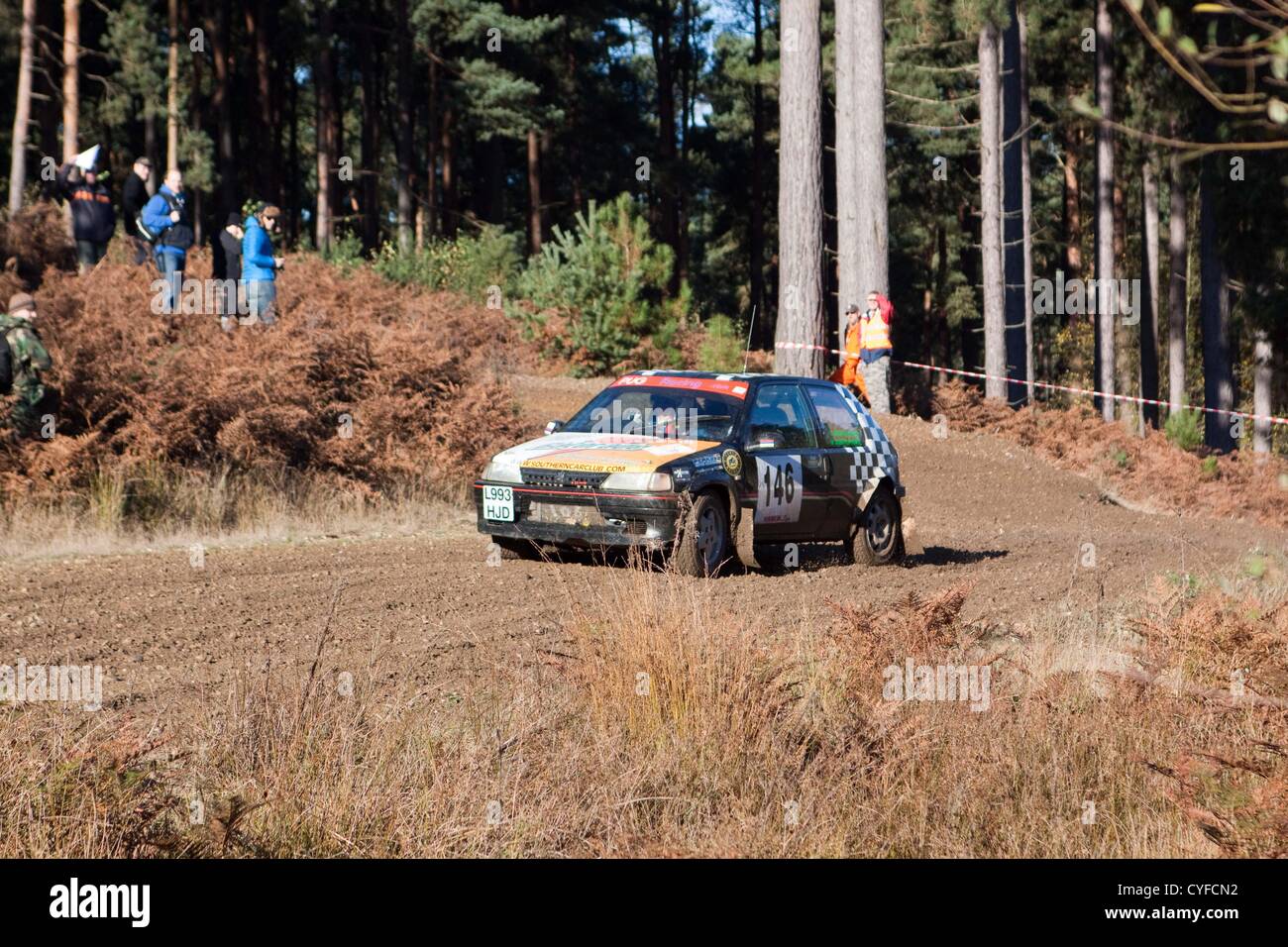 Cars competing in the Tempest Rally which is a forest based multi-venue ...