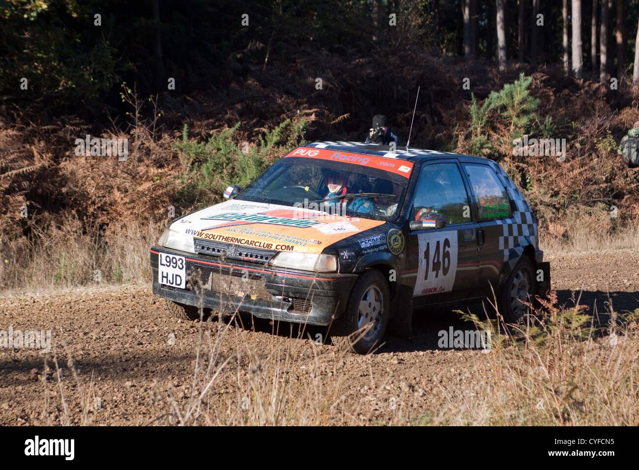 Cars competing in the Tempest Rally which is a forest based multi-venue ...