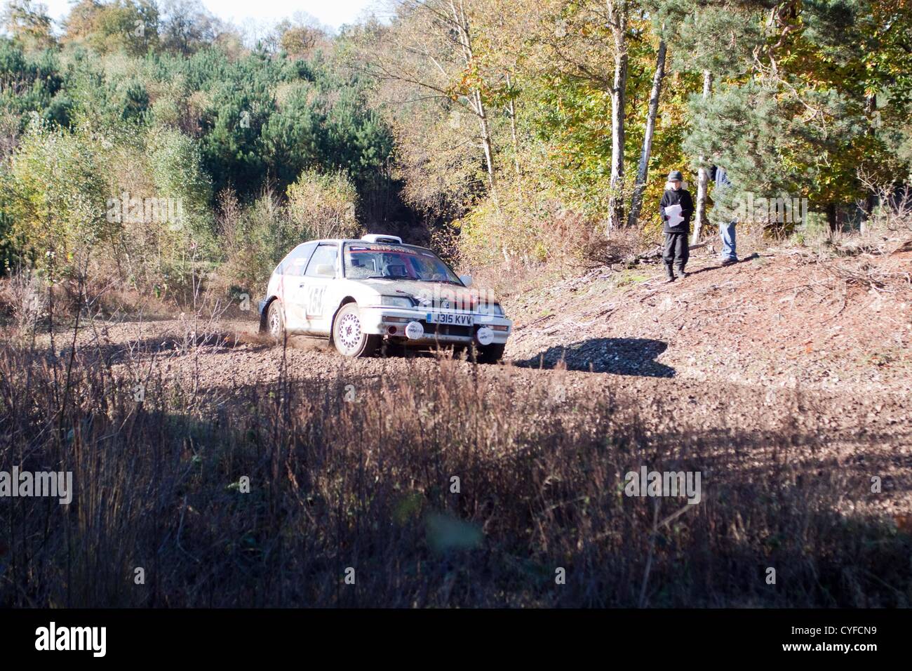Cars competing in the Tempest Rally which is a forest based multi-venue ...