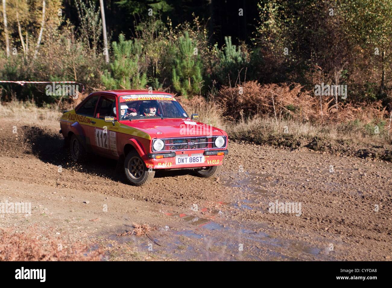 Cars competing in the Tempest Rally which is a forest based multi-venue ...