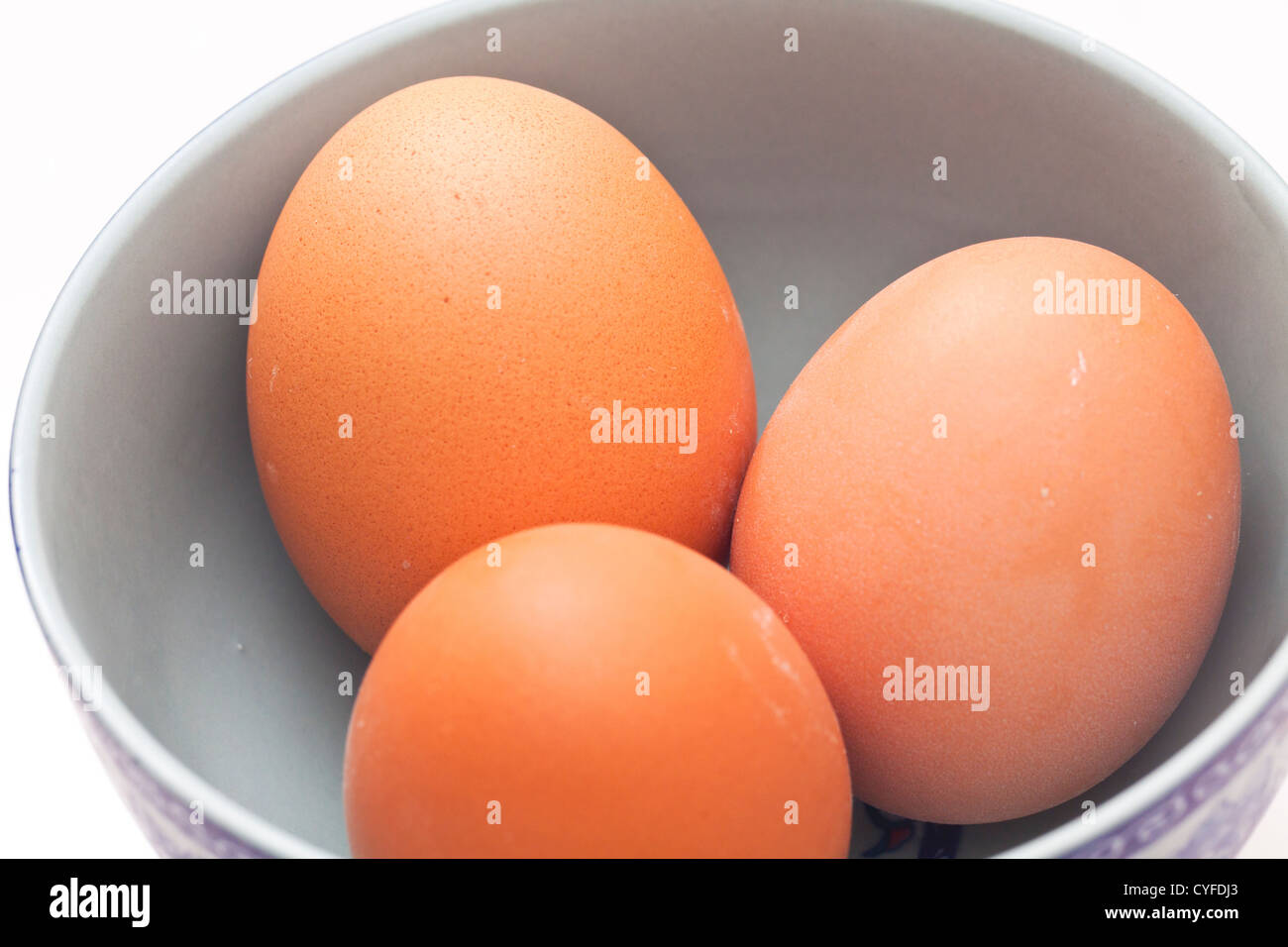 Eggs in a bowl Stock Photo