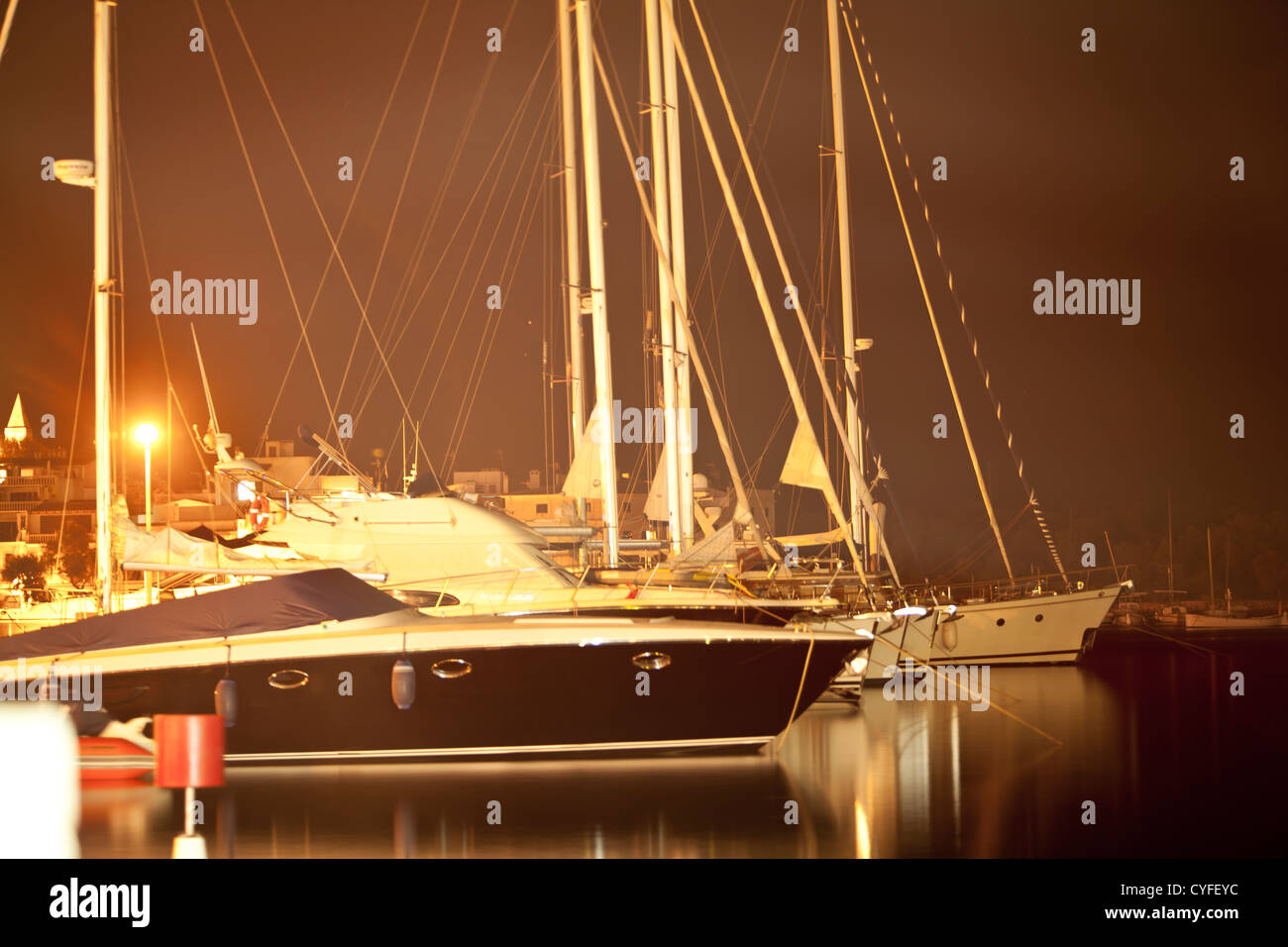 boats in harbour maritime seascape at sea ocean Stock Photo Alamy