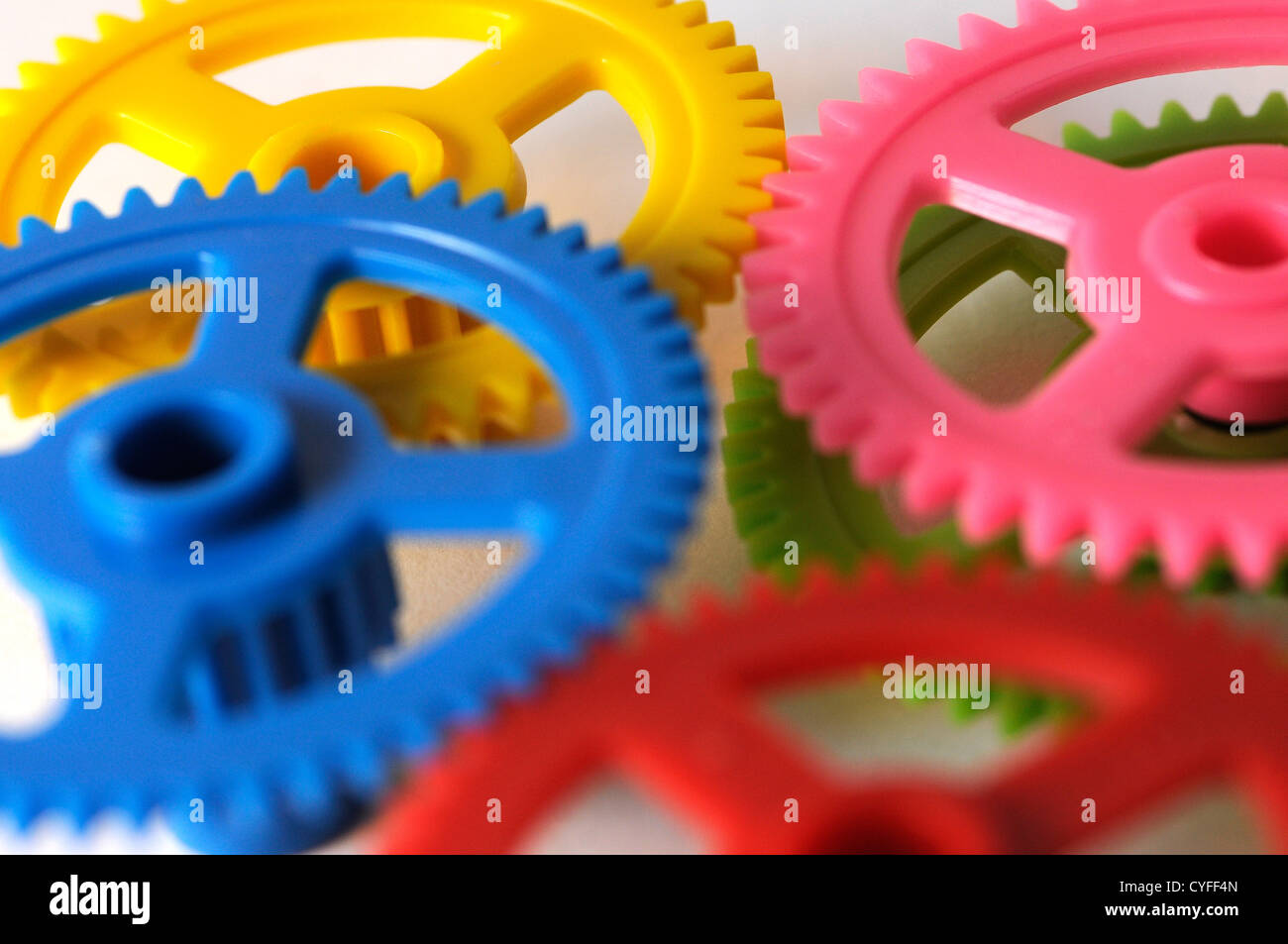 gear parts or sprockets of the mechanism working hard Stock Photo - Alamy