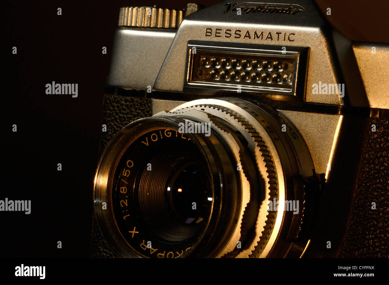 An old Voigtlander Bessamatic film camera Stock Photo