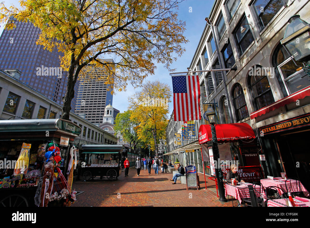 Quincy Market, Boston, Massachusetts, America Stock Photo Alamy