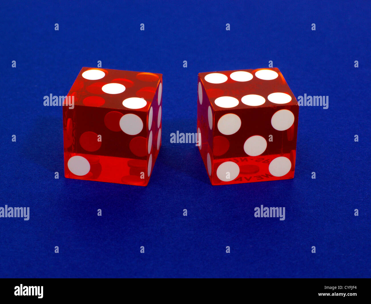Two Red Die Stock Photo - Alamy