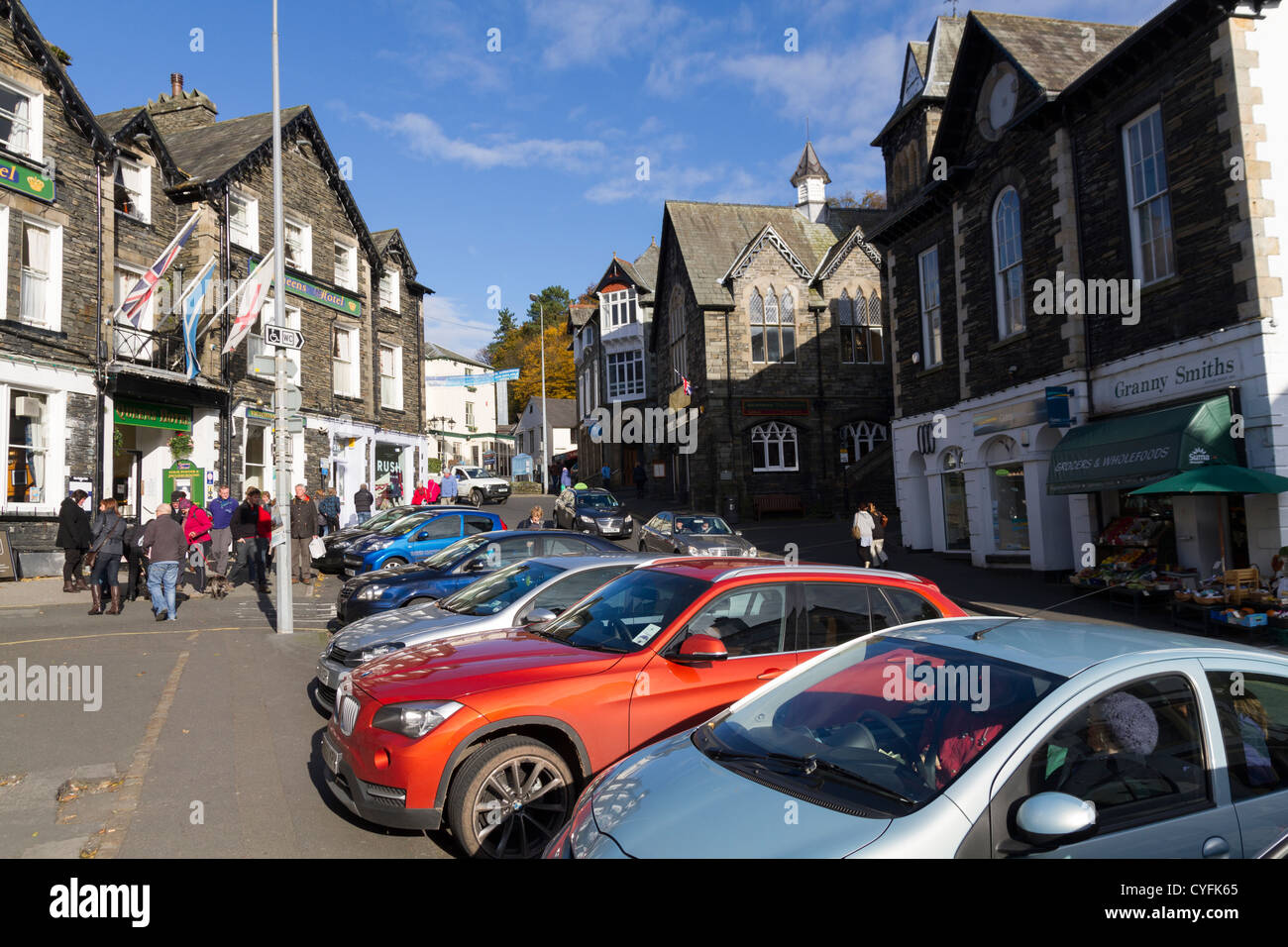 Ambleside town centre in the Lake District Stock Photo