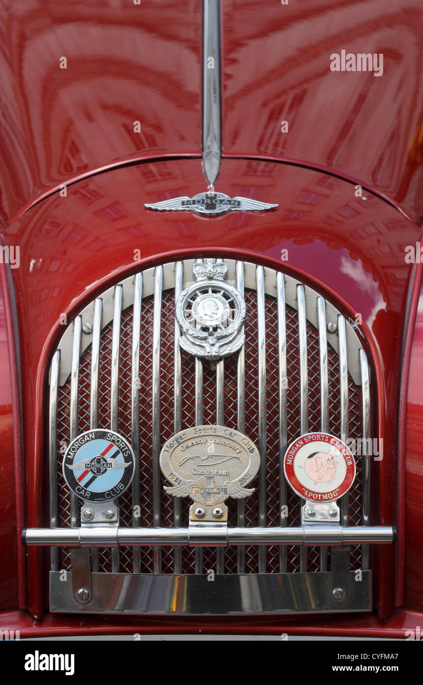 London, England, UK. Saturday, 3 November 2012. Detail view of a classic British Morgan car. At the Regent Street Motor Show over 300 cars spanning 125 years of motoring from the earliest 19th Century veterans to the 21st Century cars of the future were displayed. Some of the cars are to take part in the traditional London to Brighton Veteran Car Run on 4 November 2012. Picture credit: Nick Savage/Alamy Live News Stock Photo