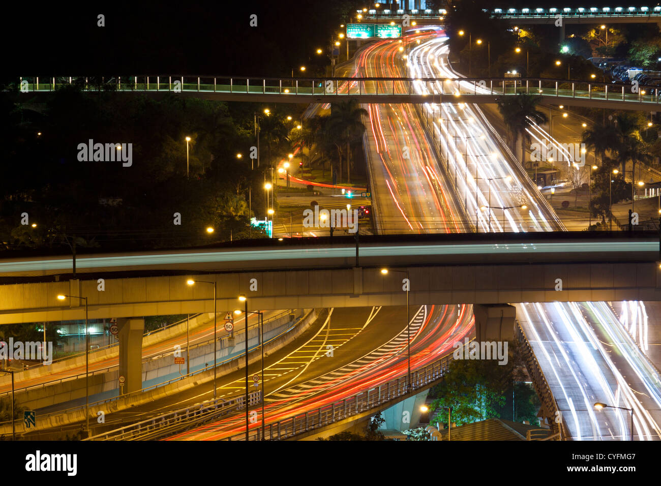 Traffic in city highway Stock Photo - Alamy