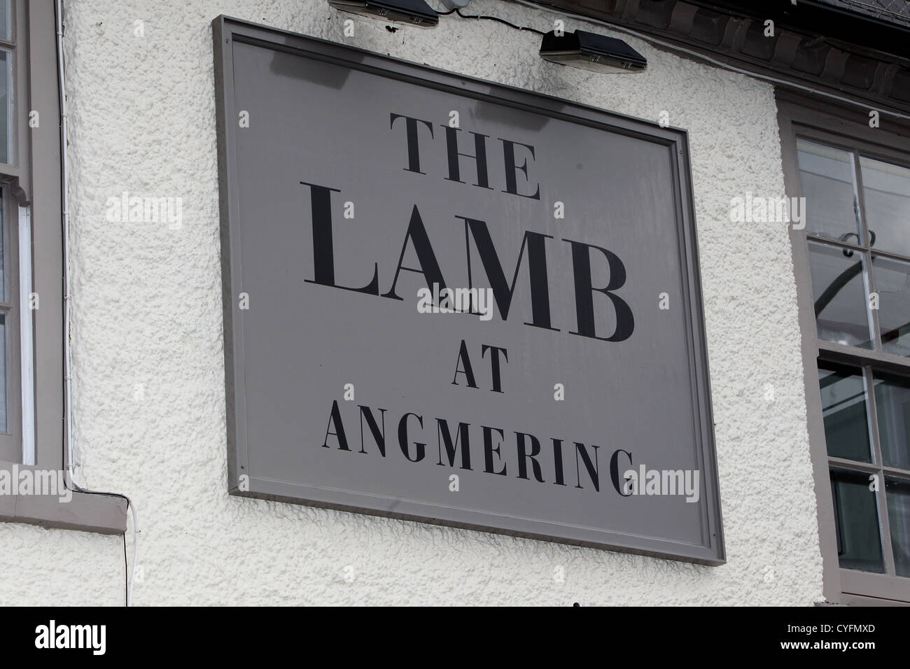 General view of The Lamb pub and hotel at Angmering, Sussex, UK. Stock Photo
