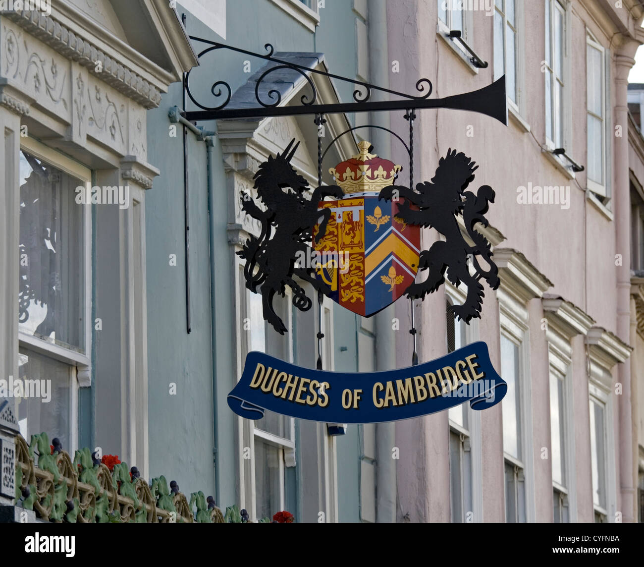 A sign for the Duchess of Cambridge public house, pub in Windsor