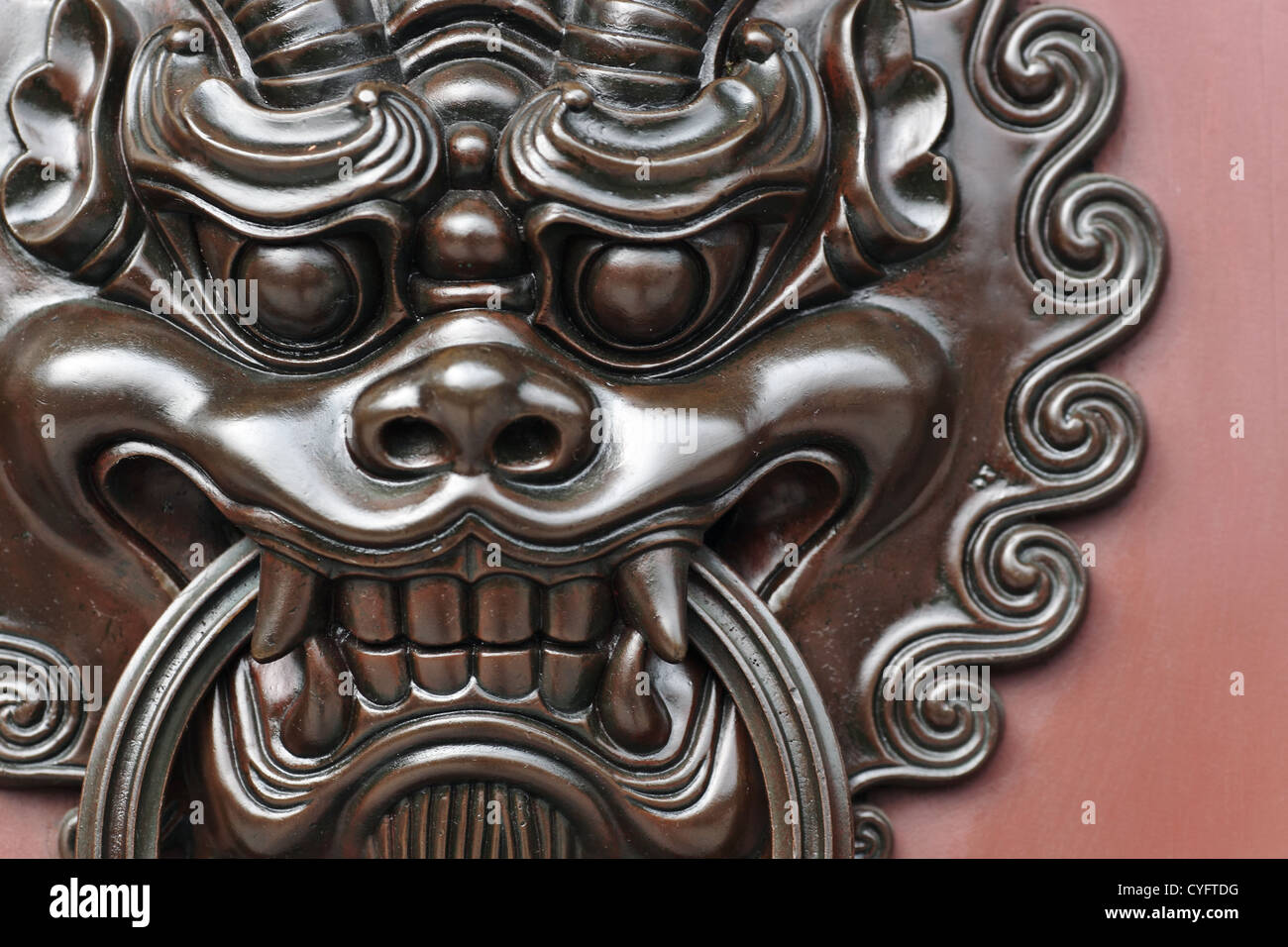 lion door lock Stock Photo Alamy