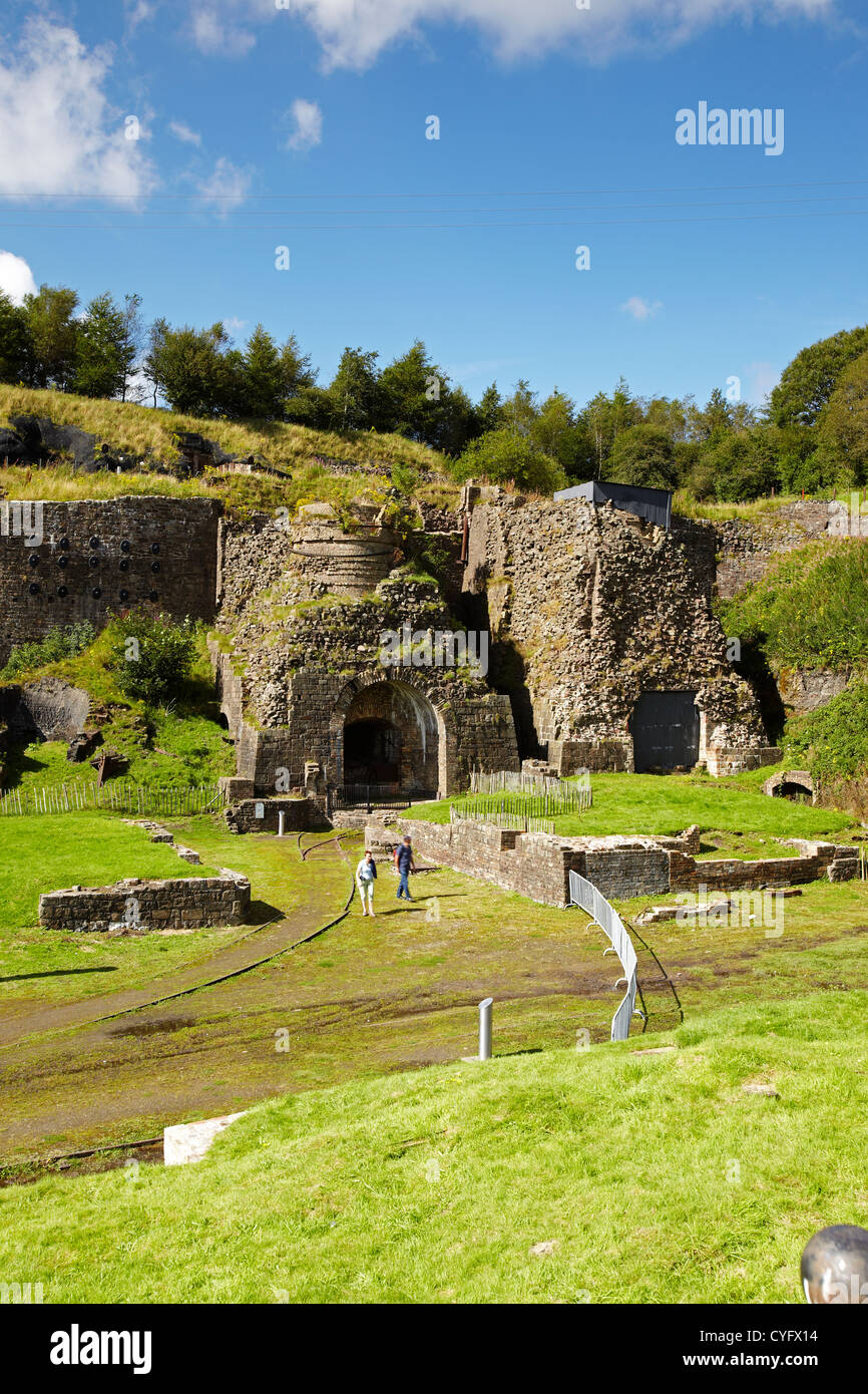 Remains of the furnace, Blaenavon Ironworks museum, Blaenavon, Wales