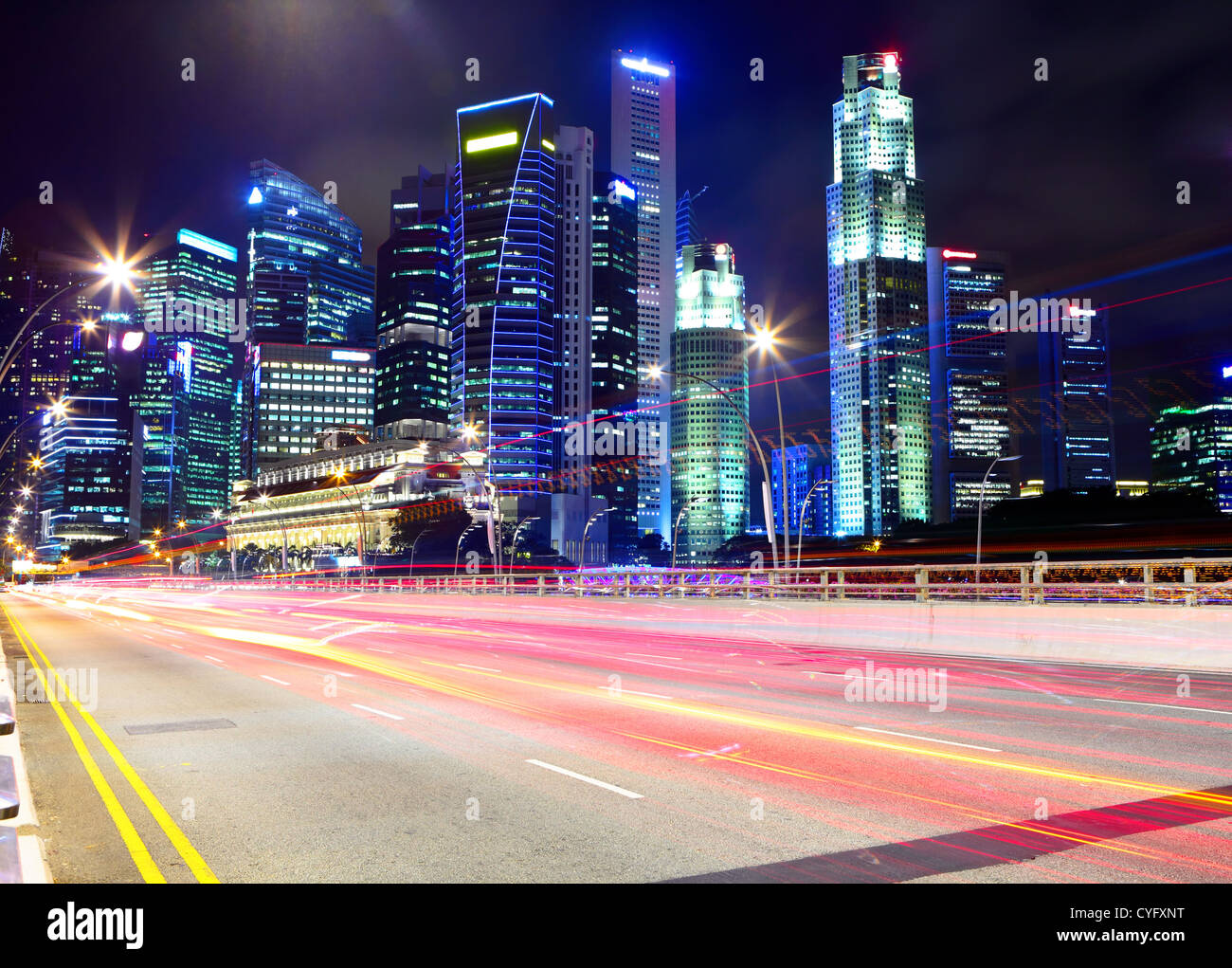 Singapore road hi-res stock photography and images - Alamy