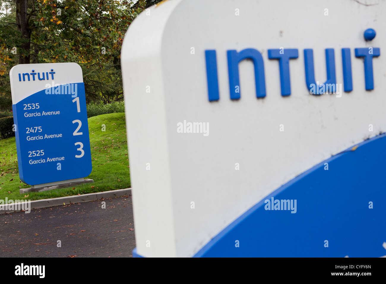 The headquarters of business software maker Intuit. Their brands include QuickBooks, Quicken and Turbo Tax.  Stock Photo