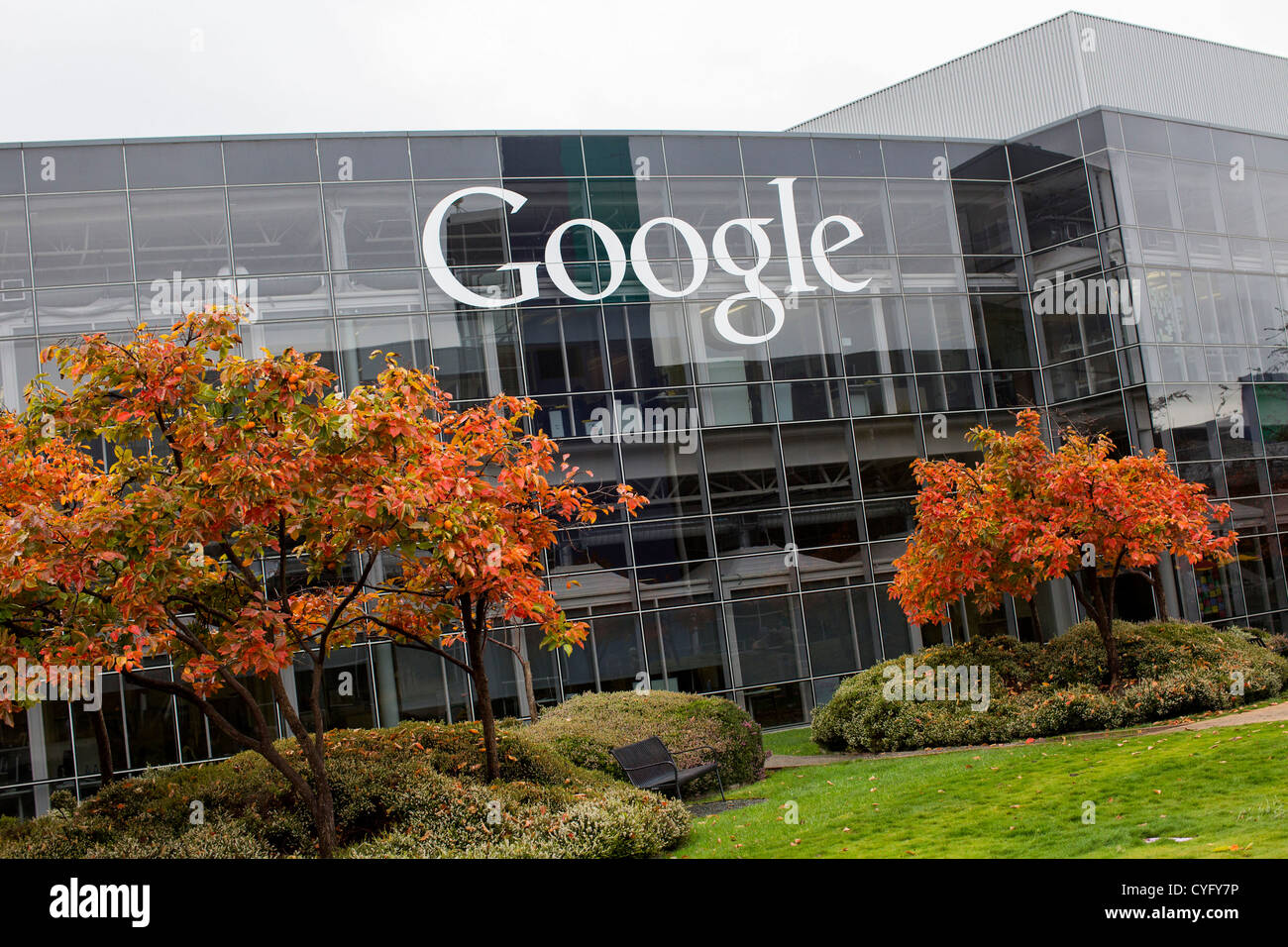 The Google headquarters complex, also known as the 'Googleplex' Stock Photo