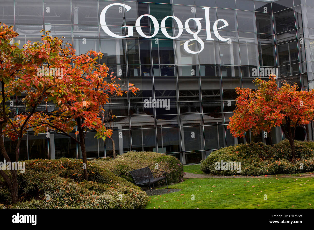 The Google headquarters complex, also known as the 'Googleplex' Stock Photo