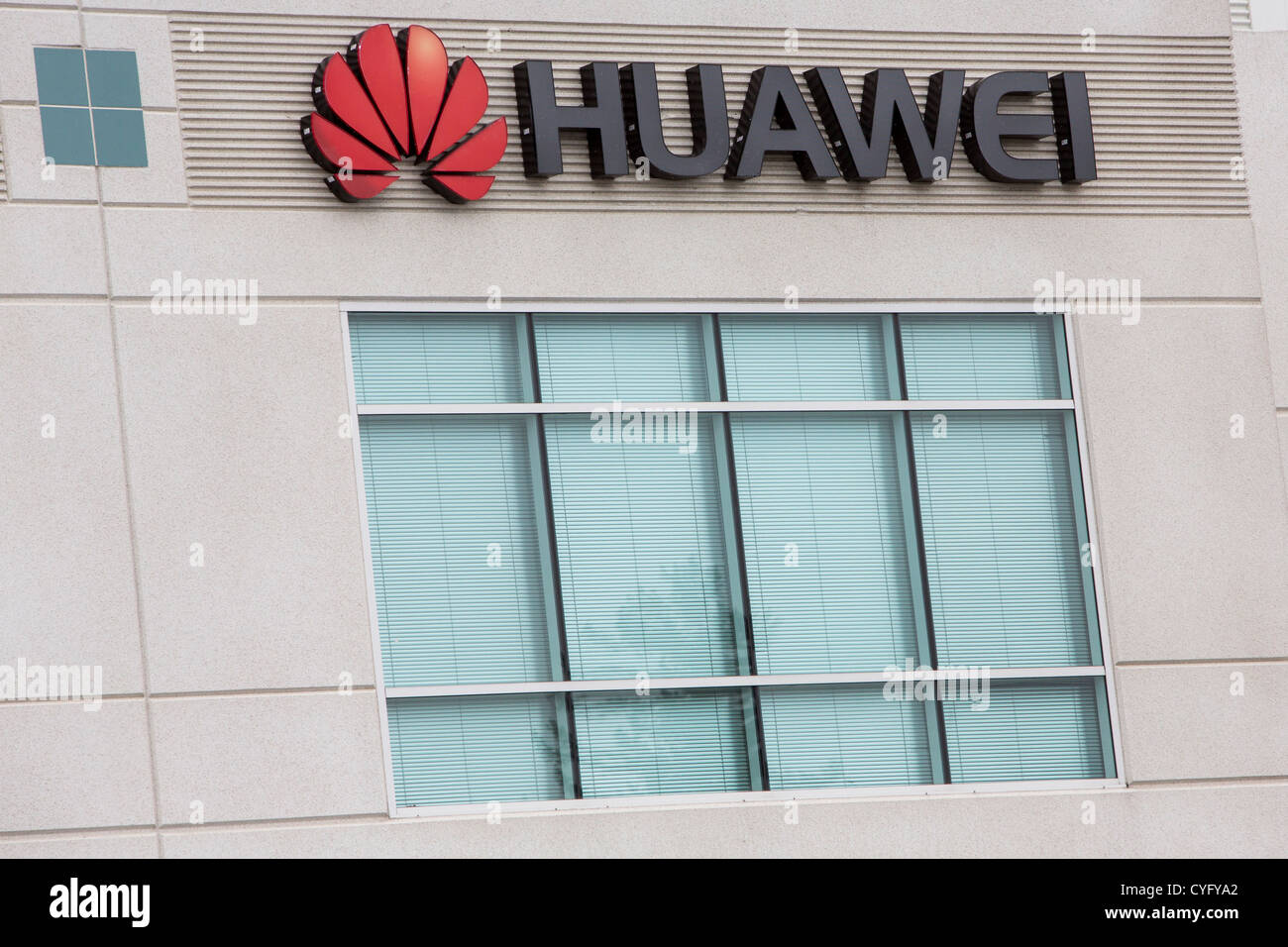 An office building occupied by Chinese technology firm Huawei.  Stock Photo