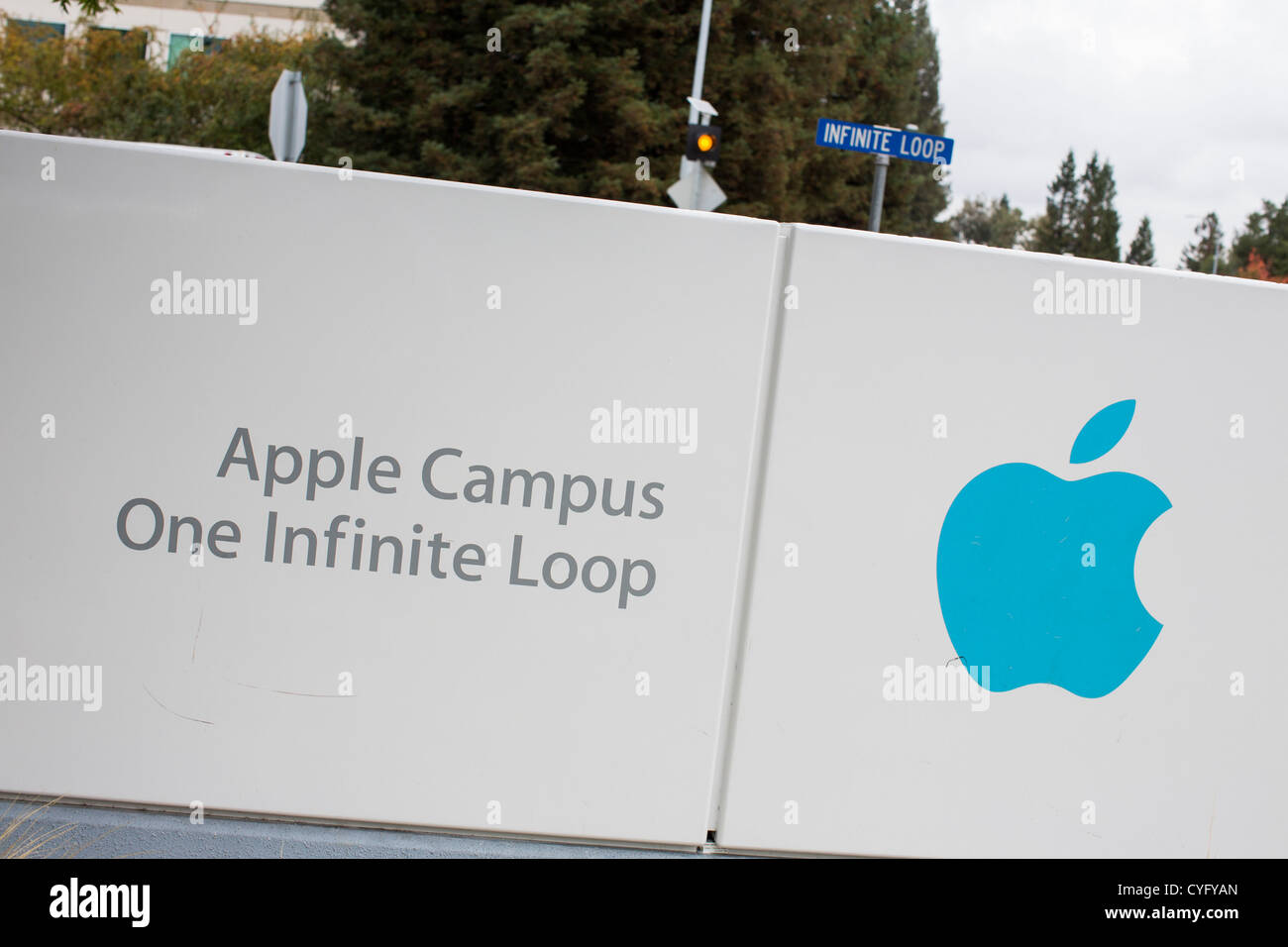 The headquarters of Apple Computer, 1 Infinite Loop.  Stock Photo