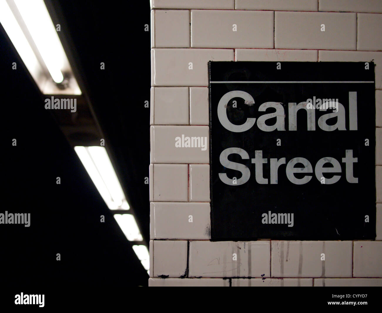 Canal Street Subway Station Stock Photo