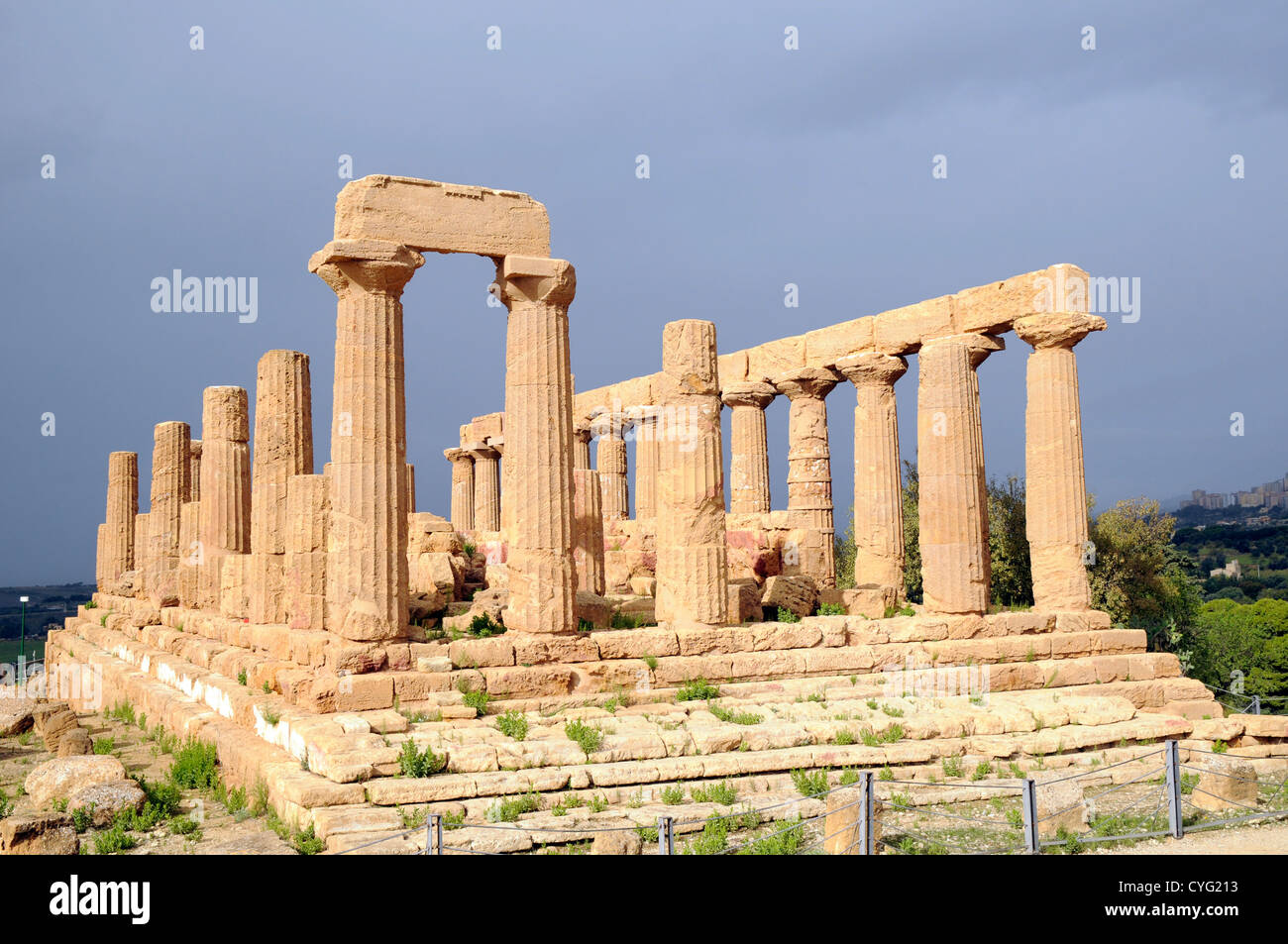Temple of Hera (Juno). The Valley of the Temples, Agrigento, Sicily Stock Photo