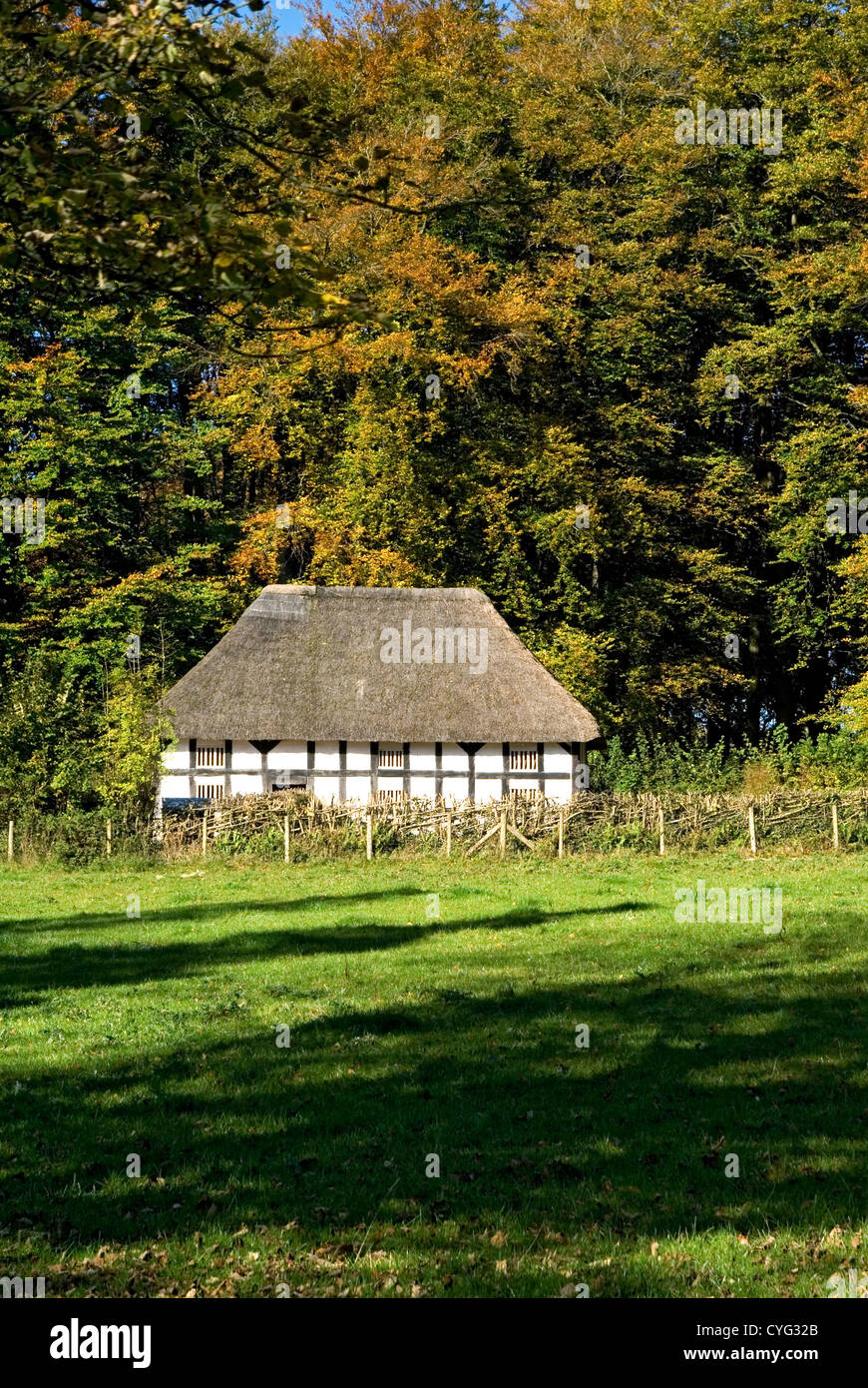 Abernodwydd Farmhouse, St Fagans National History Museum/Amgueddfa Werin Cymru, Cardiff, South Wales, UK. Stock Photo