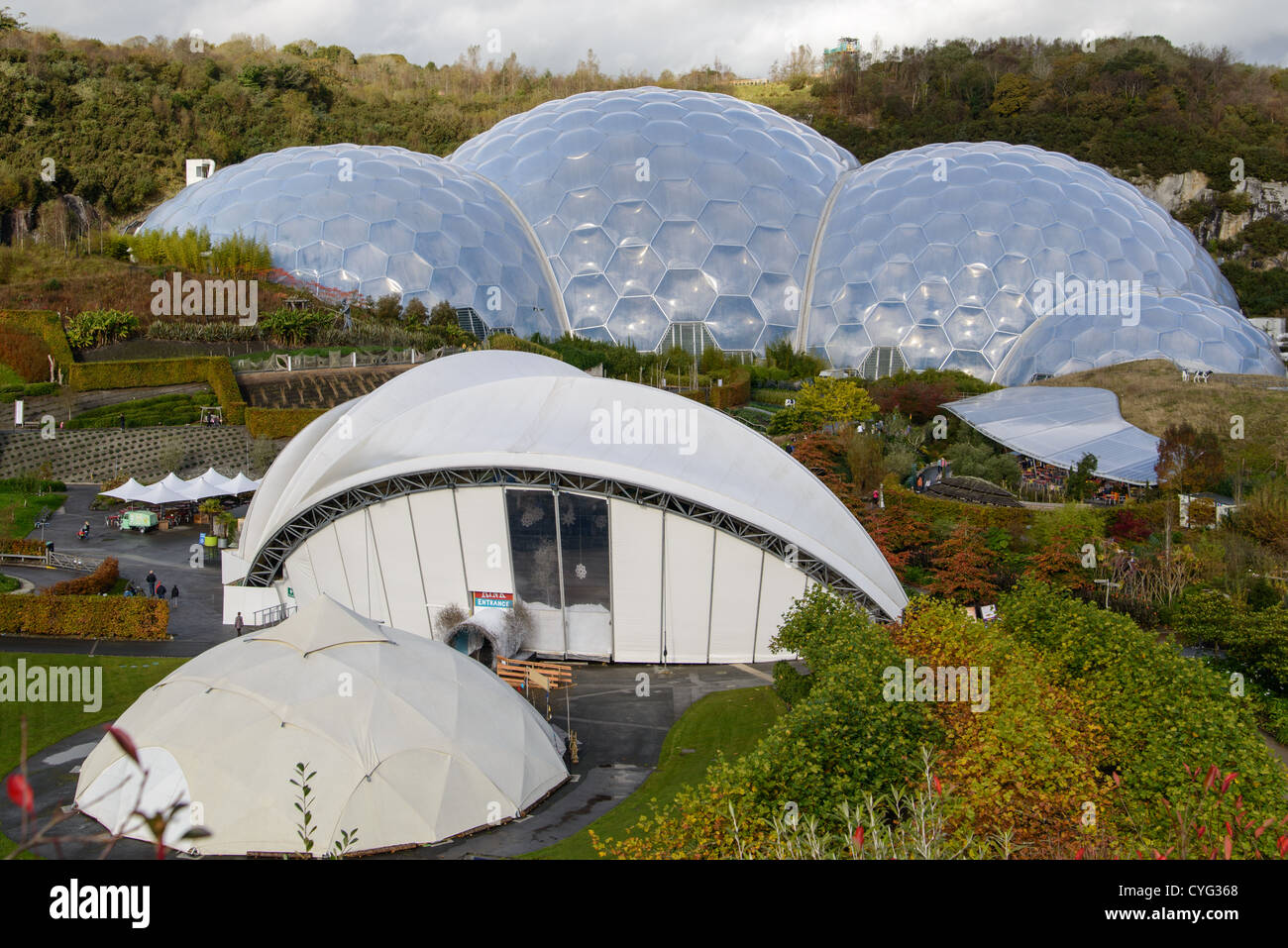 The Biomes at The Eden Project. Stock Photo
