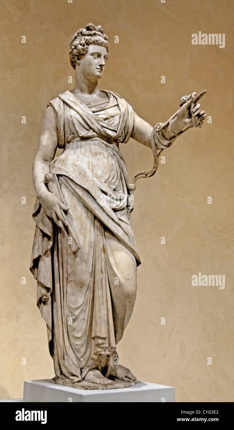 Temperance Giovanni Caccini Italian 1556–1613 Italy Marble 177cm mathematical instruments garden palace Marsica Florence Stock Photo