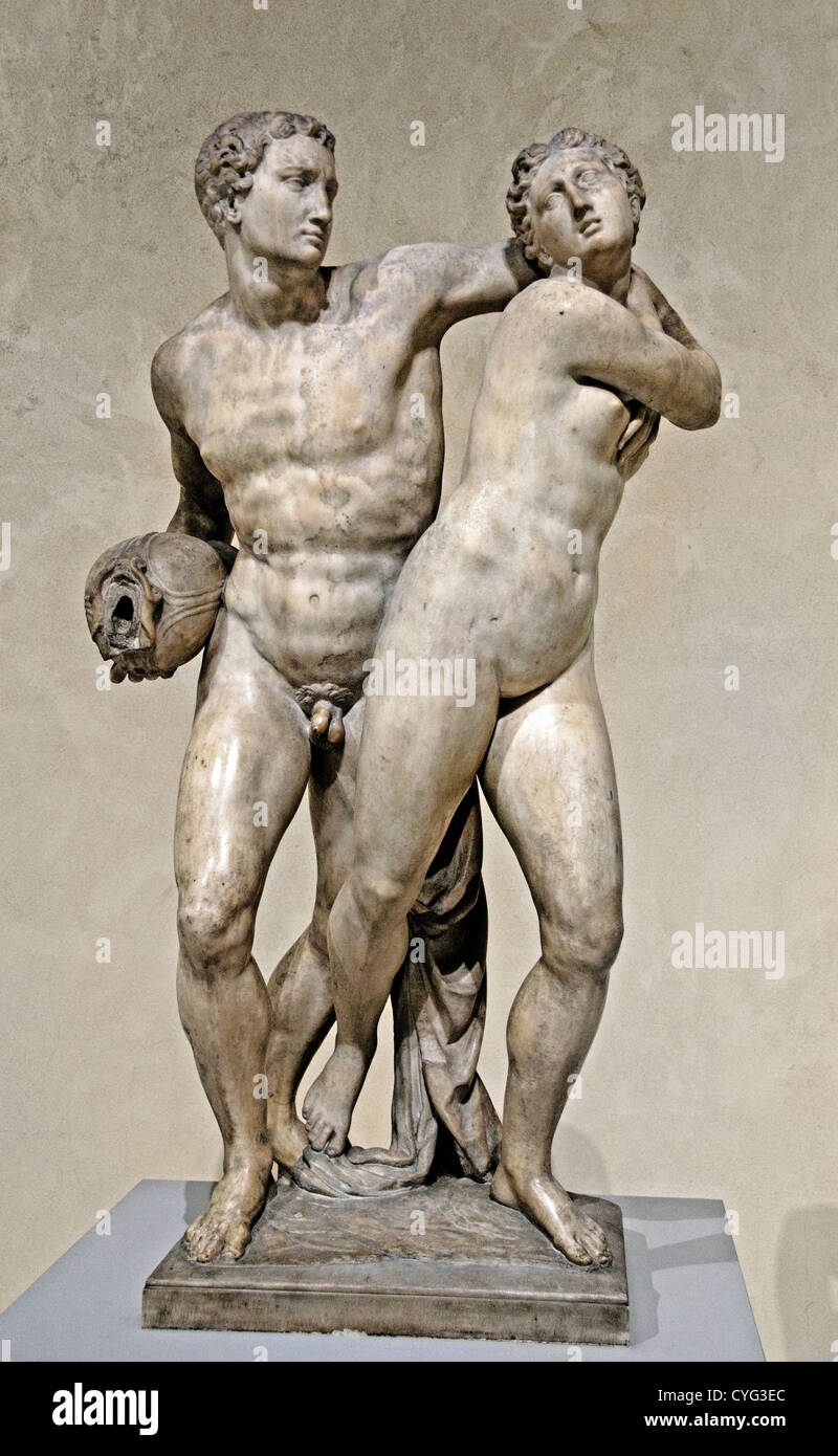 Alpheus and Arethusa 1568 Battista di Domenico Lorenzi Italian Italy Florence Marble 190 cm Stock Photo