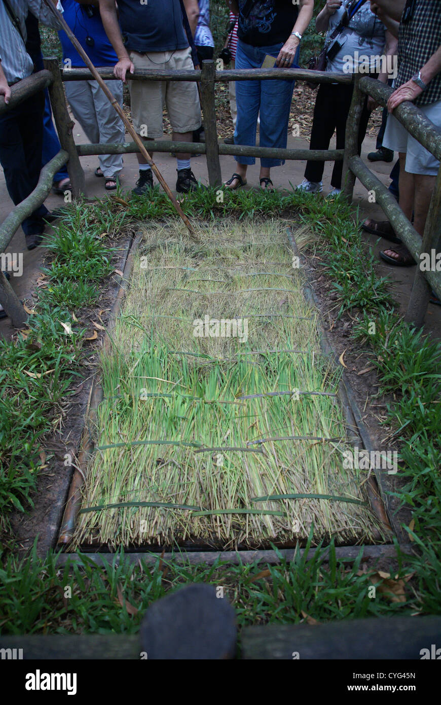 Cu Chi Tunnels, Ho Chi Minh City, Vietnam Booby Trap Stock Photo Alamy