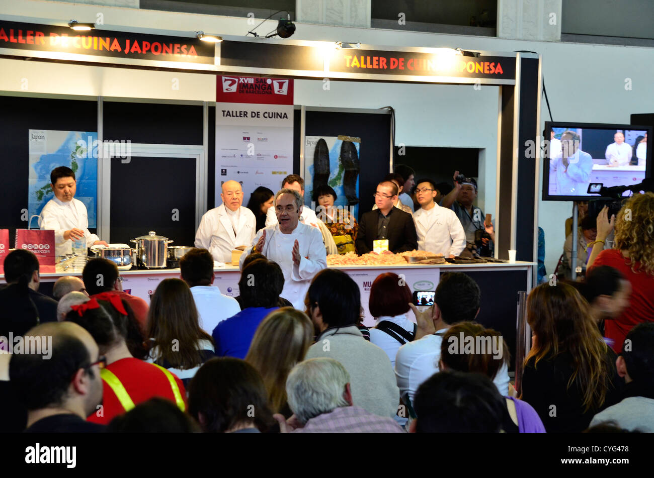 Japanese cooking workshop with Ferran Adria (elbulli) in XVIII saló del Manga in Barcelona Stock Photo