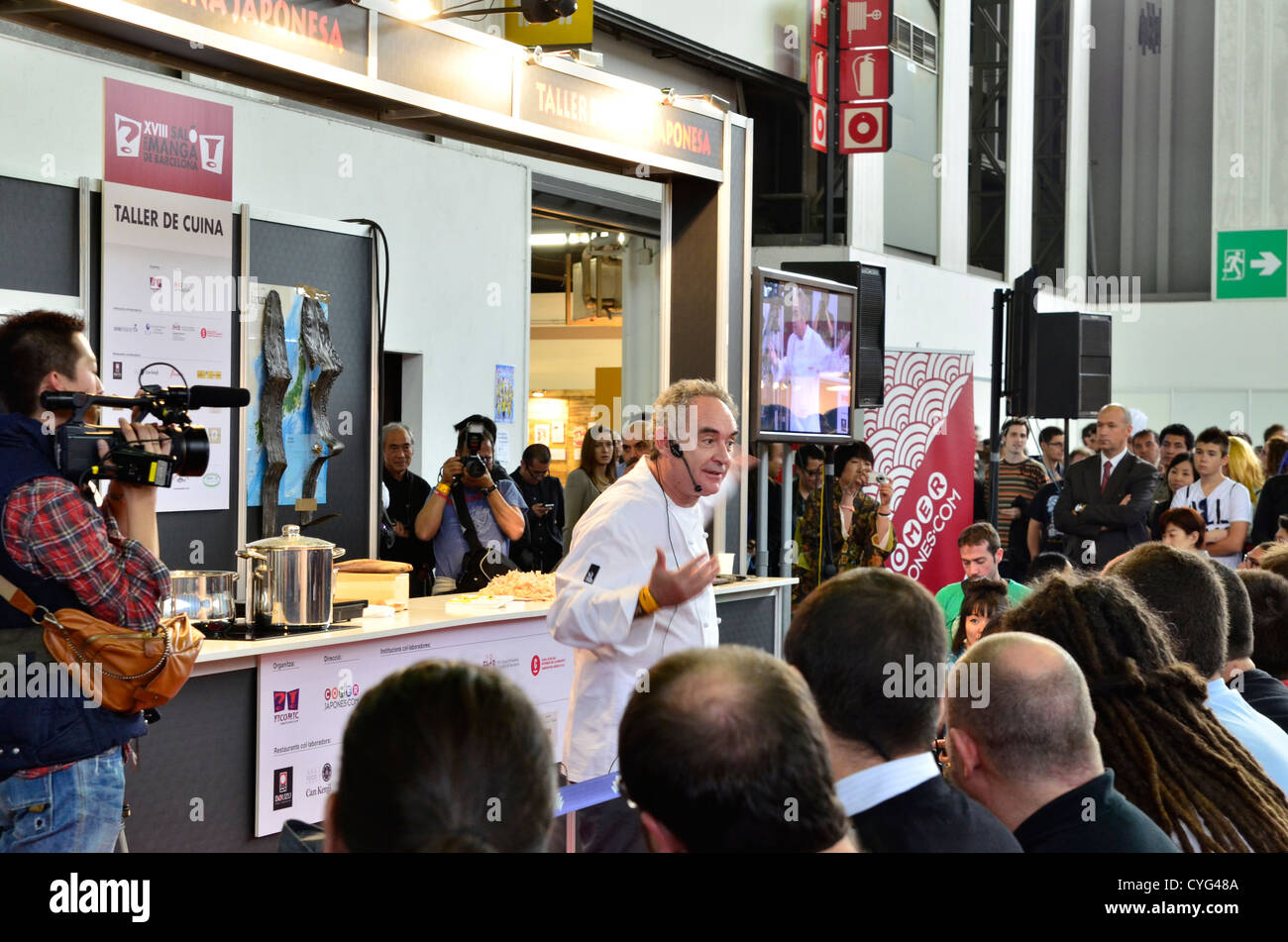 Japanese cooking workshop with Ferran Adria (elbulli) in XVIII saló del Manga in Barcelona Stock Photo