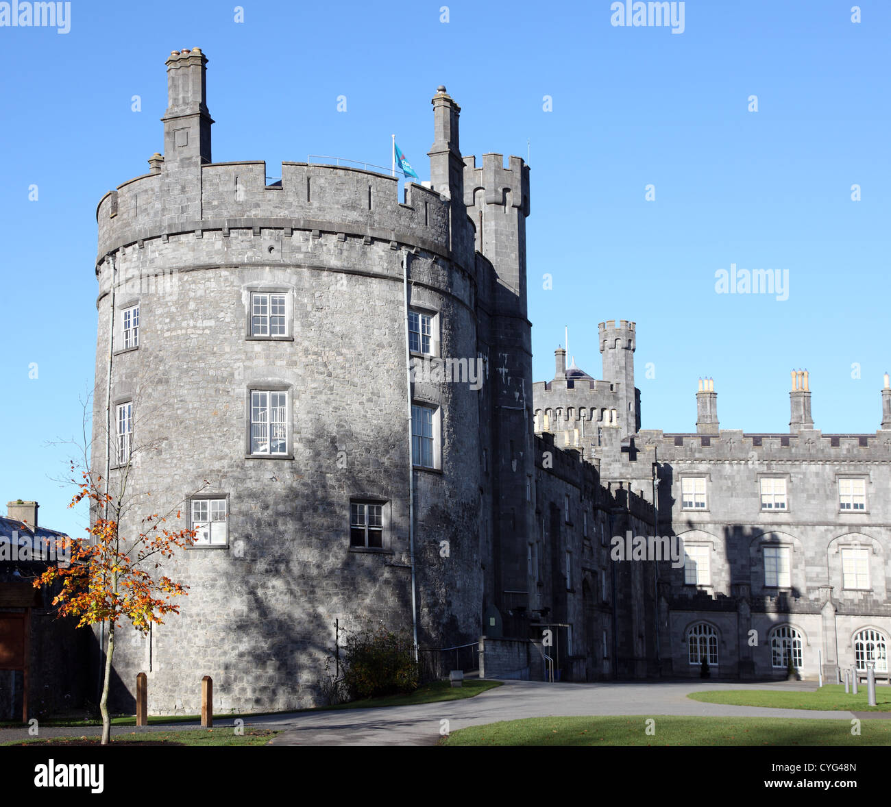 Kilkenny Castle, Anglo-Norman medieval castle built by William Marshall, 1215, and home to the Butler family, Ireland Stock Photo