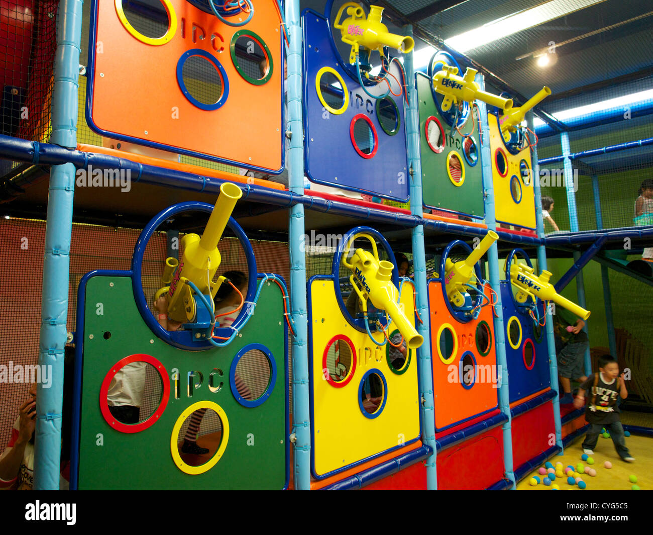 Fun Zone in Sheung Wan, Hong Kong.  Large indoor playhouse located in a shopping centre Stock Photo