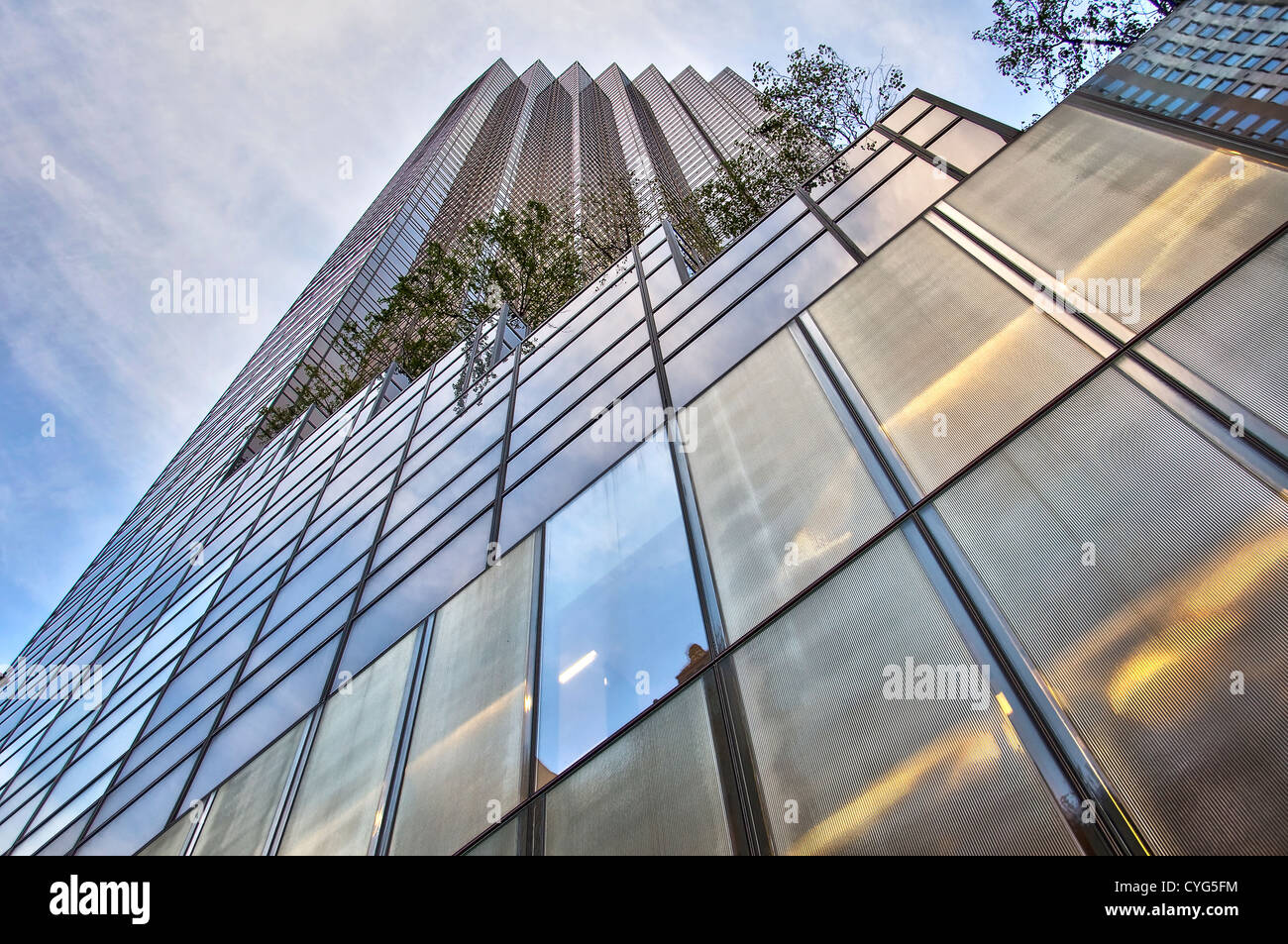 The Trump tower on the 5th avenue, view from below - Manhattan, New York, USA Stock Photo