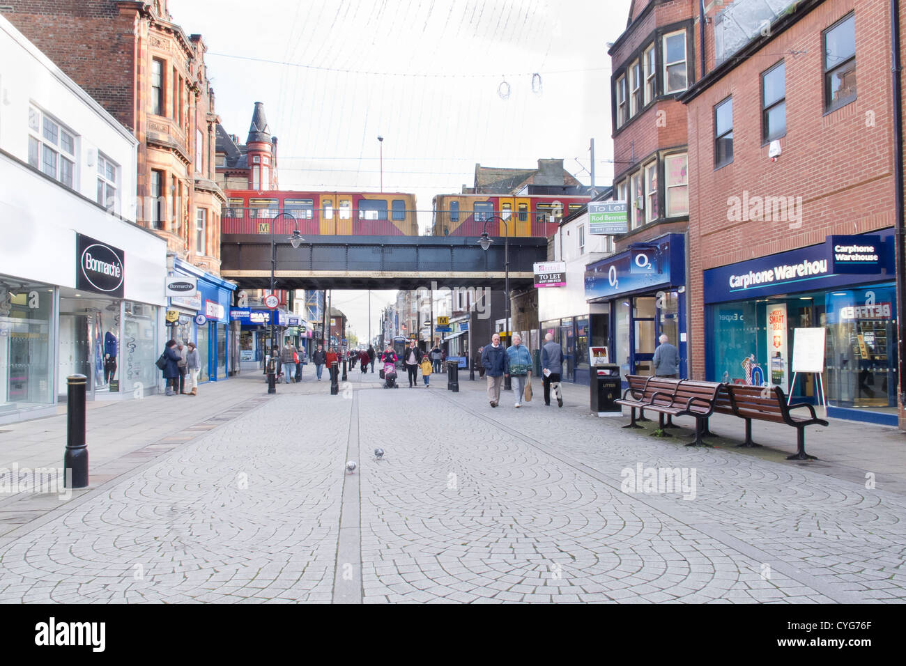 King Street is South Shields' main shopping street, pedestrianised in