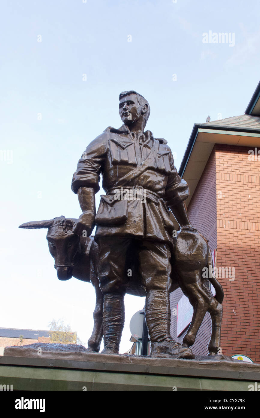 John Simpson Kirkpatrick Statue in Ocean Road, South Shields Stock Photo