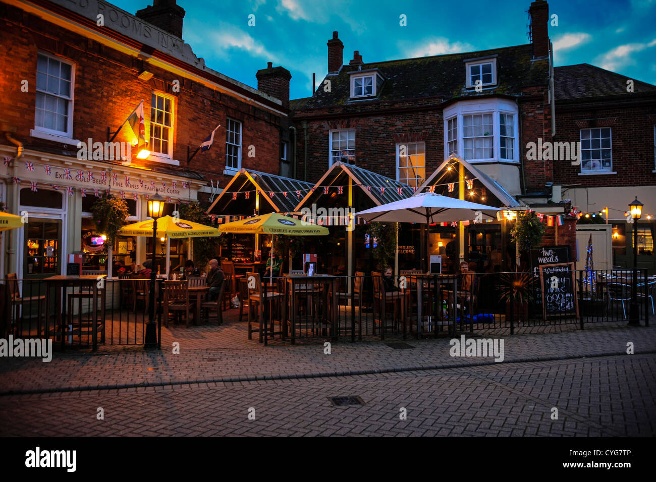 The Old Rooms Inn on the quayside at Weymouth at night Stock Photo Alamy